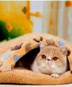 Cat Bed Soft Coral Fleece Sleeping Bag