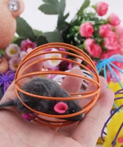 False Mouse in Rat Cage Ball Pet Toy