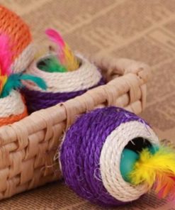 Alternative view of Six Holes Sisal Scratch Ball Pet Toy
