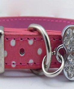 Alternative view of Dot Print Leather Collar With Rhinestones