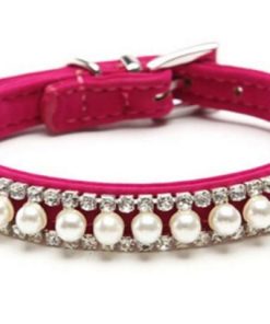 Pearl Crystal Necklace Pet Collar