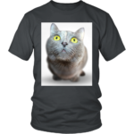 Charcoal Cat Green Eyes T-shirt 3