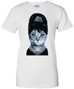 Audrey Hepburn Cat Mashup Shirt