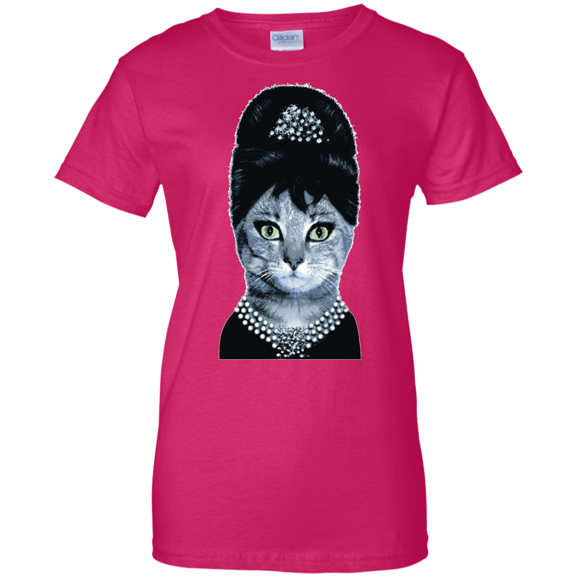 Audrey Hepburn Cat Mashup Shirt - Image 2