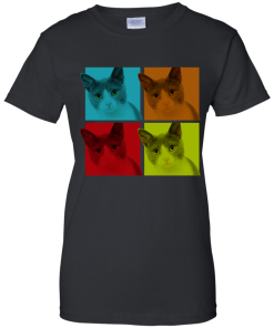 Alternative view of Psychedelic Vintage Curious Cat Shirt